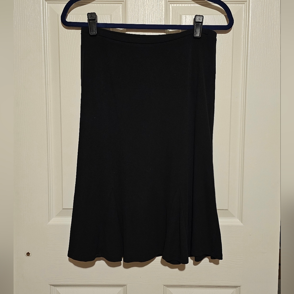 Vintage Casual Corner Annex Black A-Line Skirt W/ Ruffle Sz M